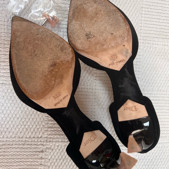 Dior Black Suede D’Orsay Pumps with Ombré Pink Color Heels Sz. 39.5 - Picture 5 of 5